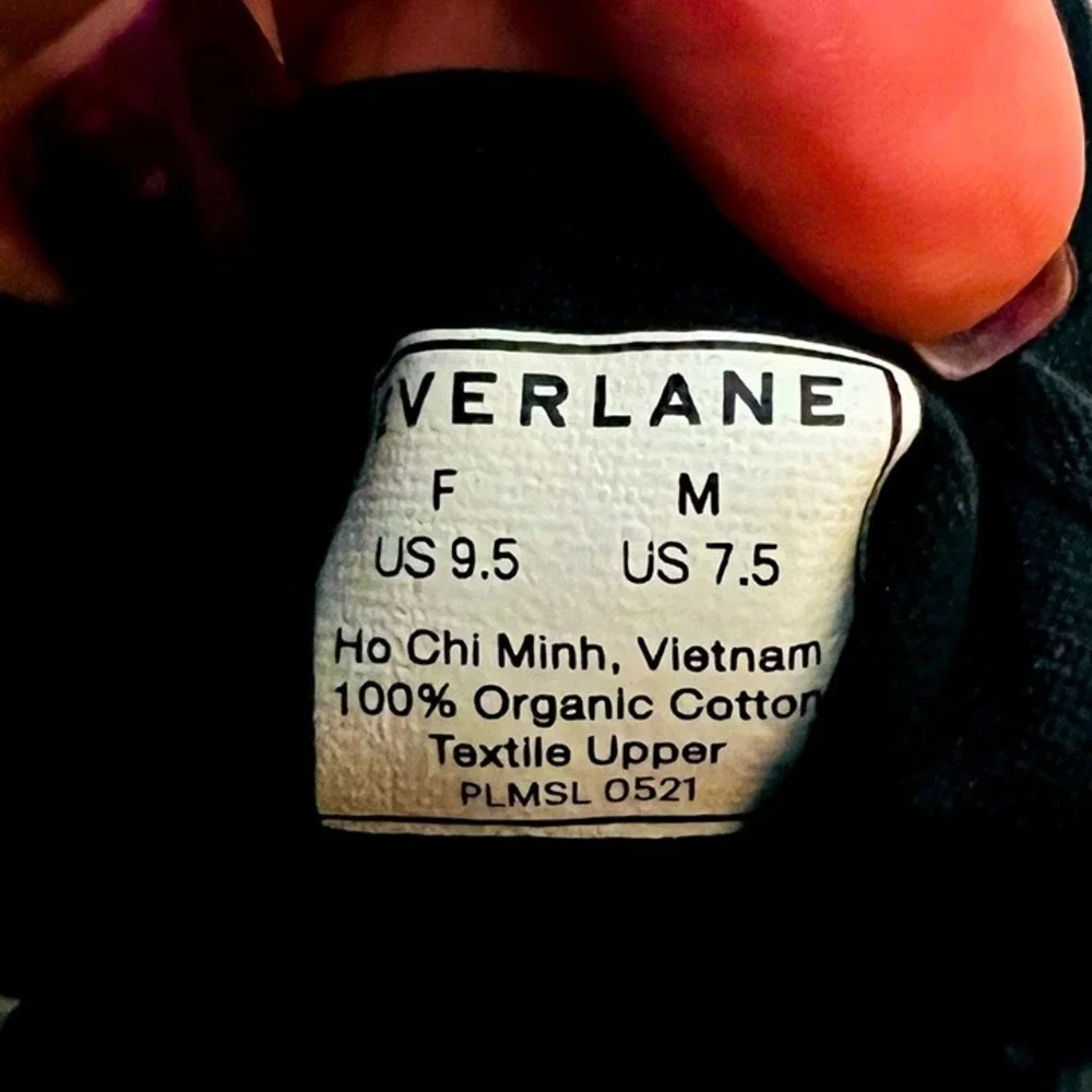 EVERLANE UNISEX ORGANIC COTTON BOAT‎ BEACH BLACK COMFY CASUAL FESTIVAL SNEAKER